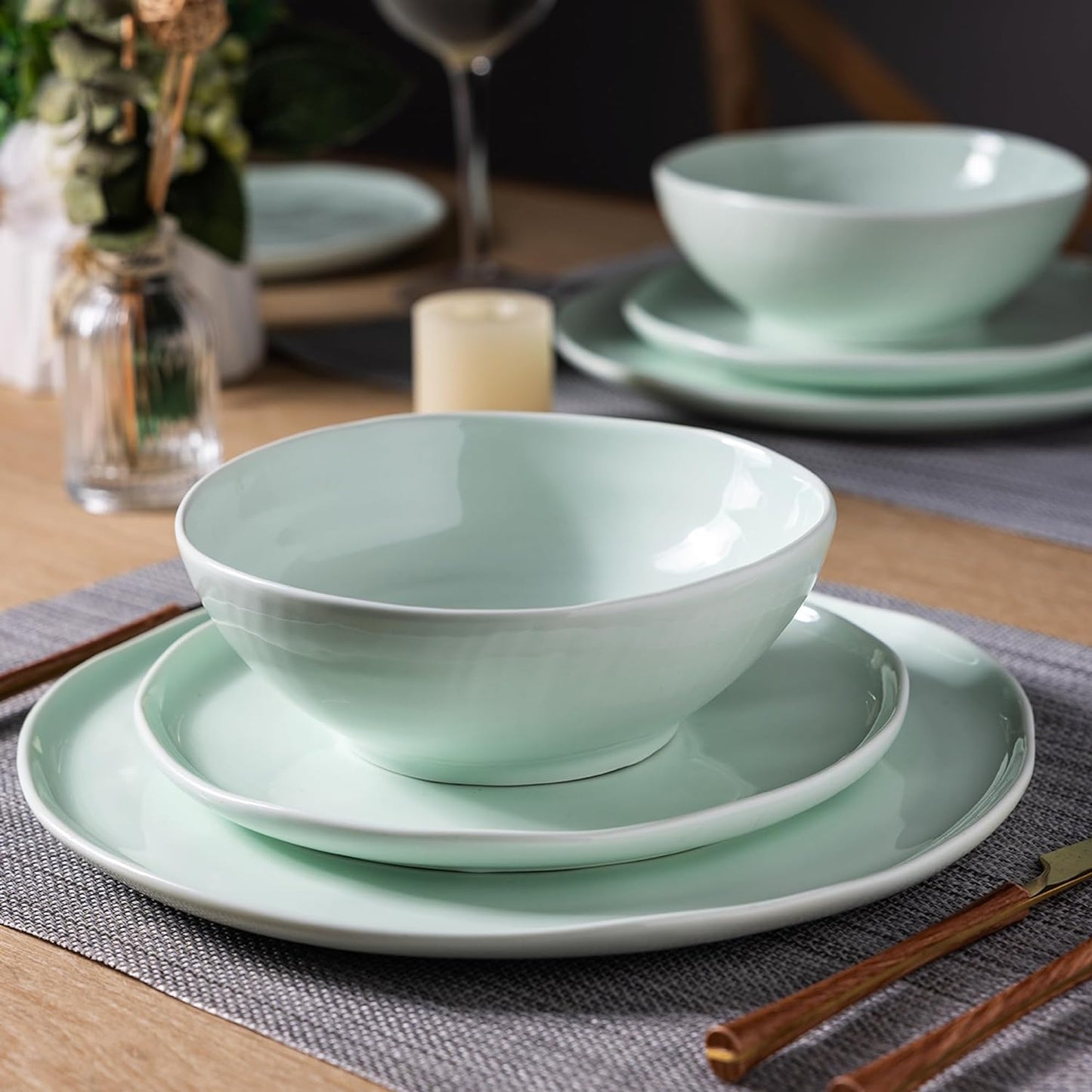 SLUDW015 Dinnerware Set - Light Green