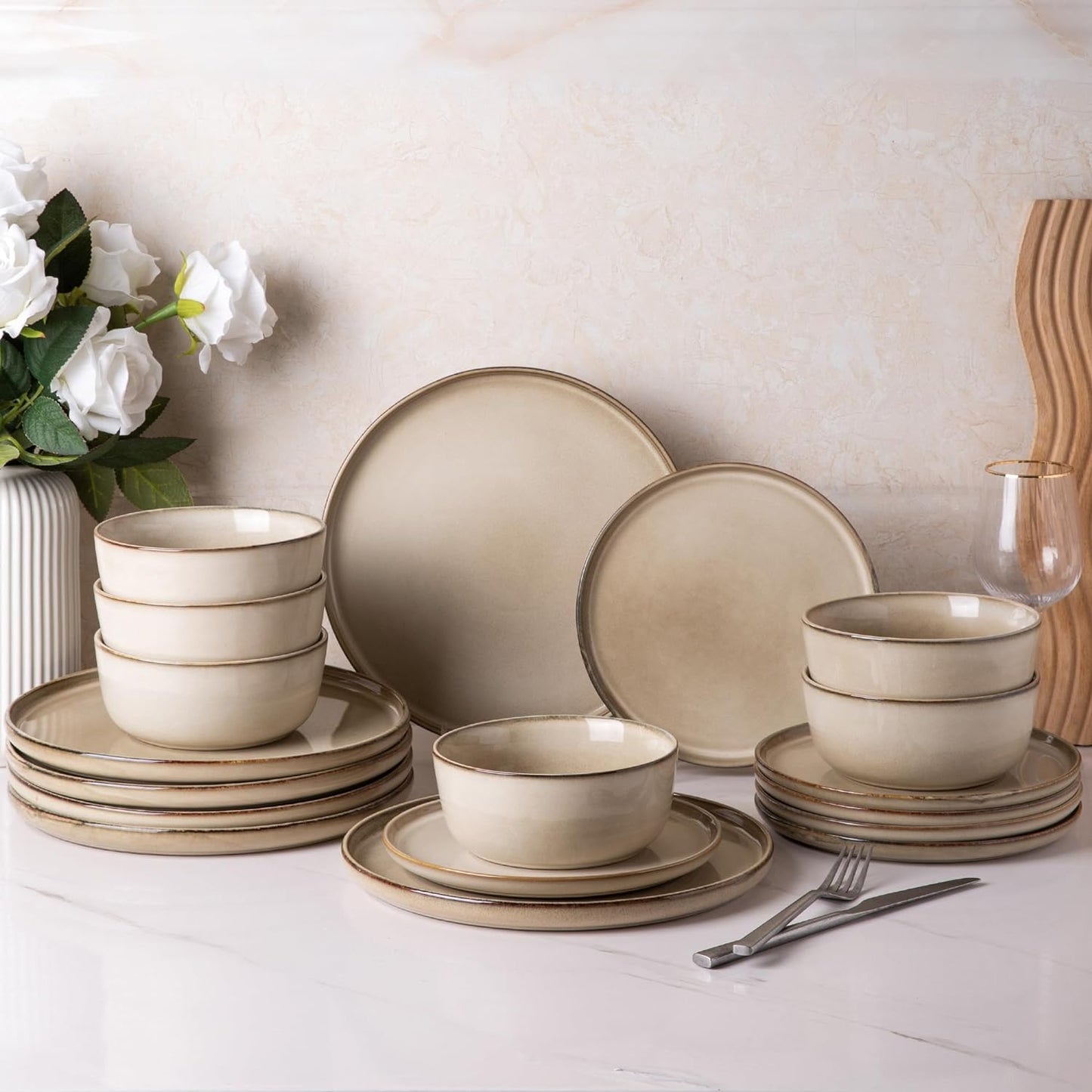 JYIDW009 Dinnerware Set - Cappuccino