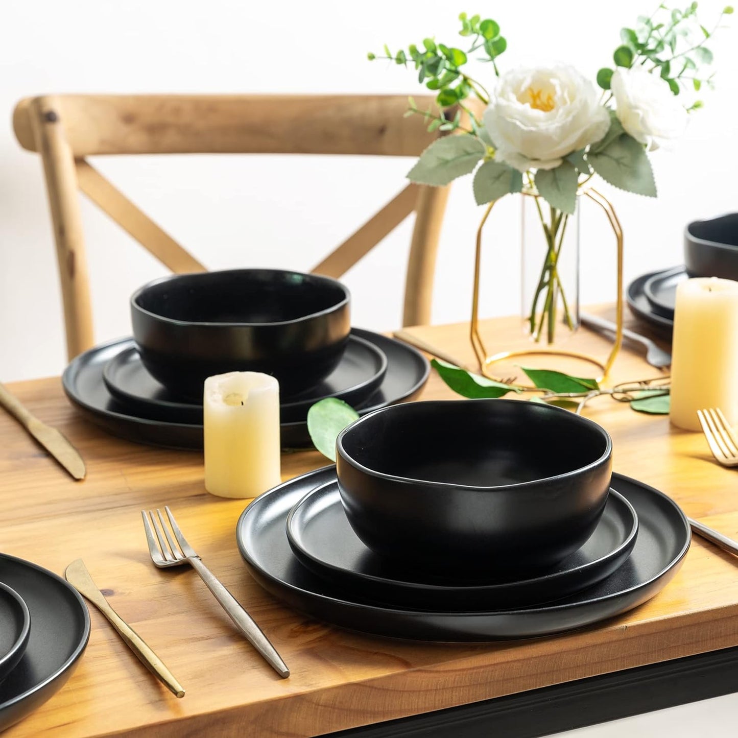 SLUDW005 Dinnerware Set - Matte Black