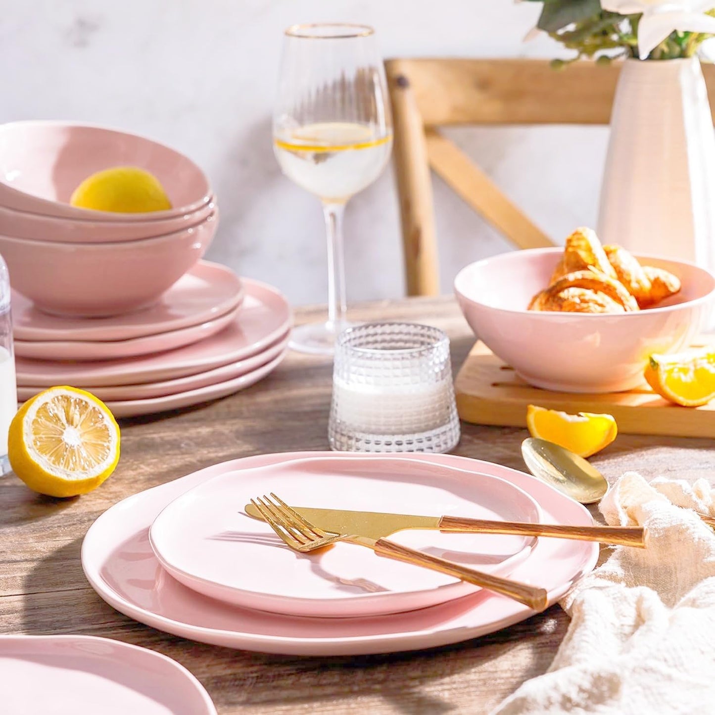 SLUDW015 Dinnerware Set - Pink