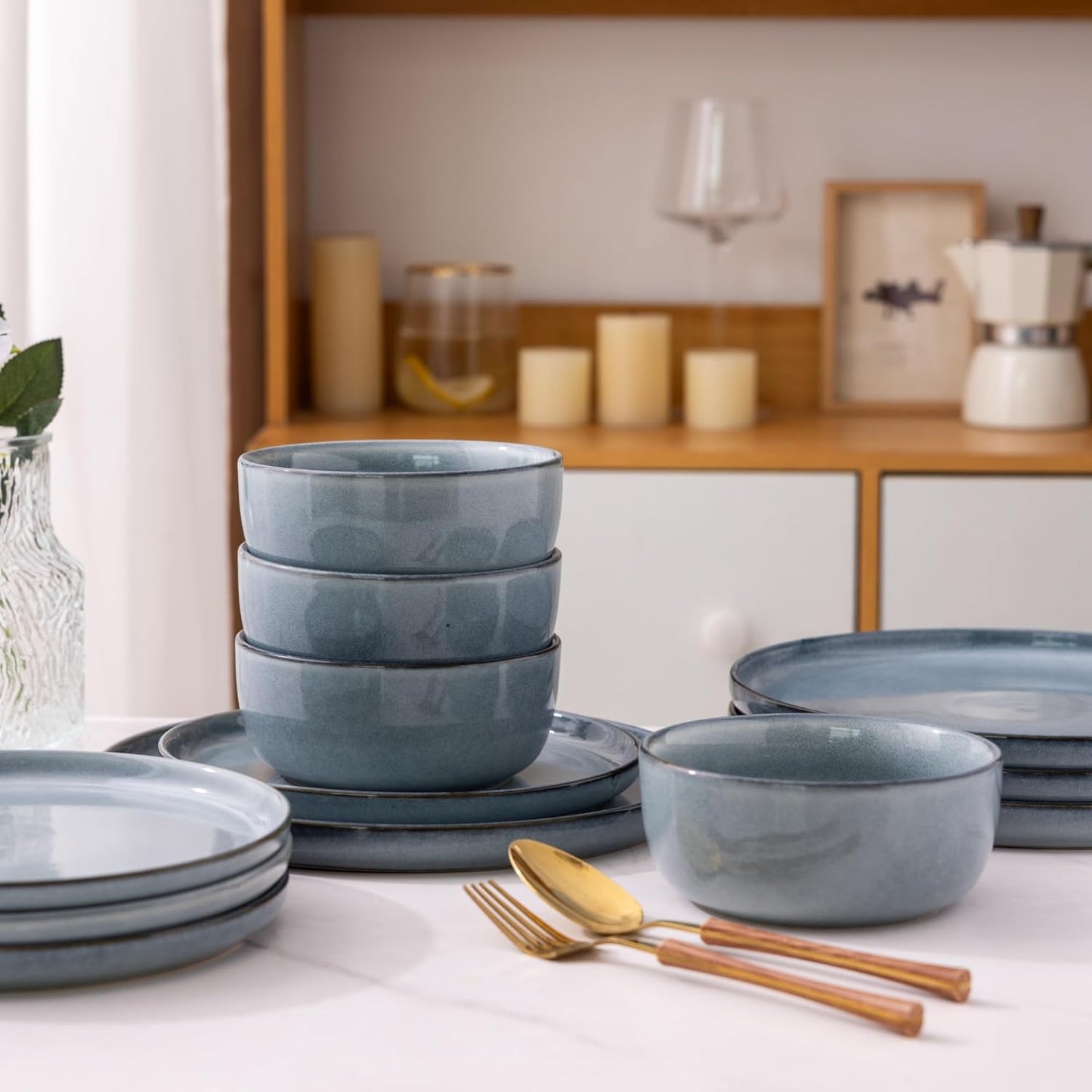 XTADW009 Dinnerware Set - Reactive Blue