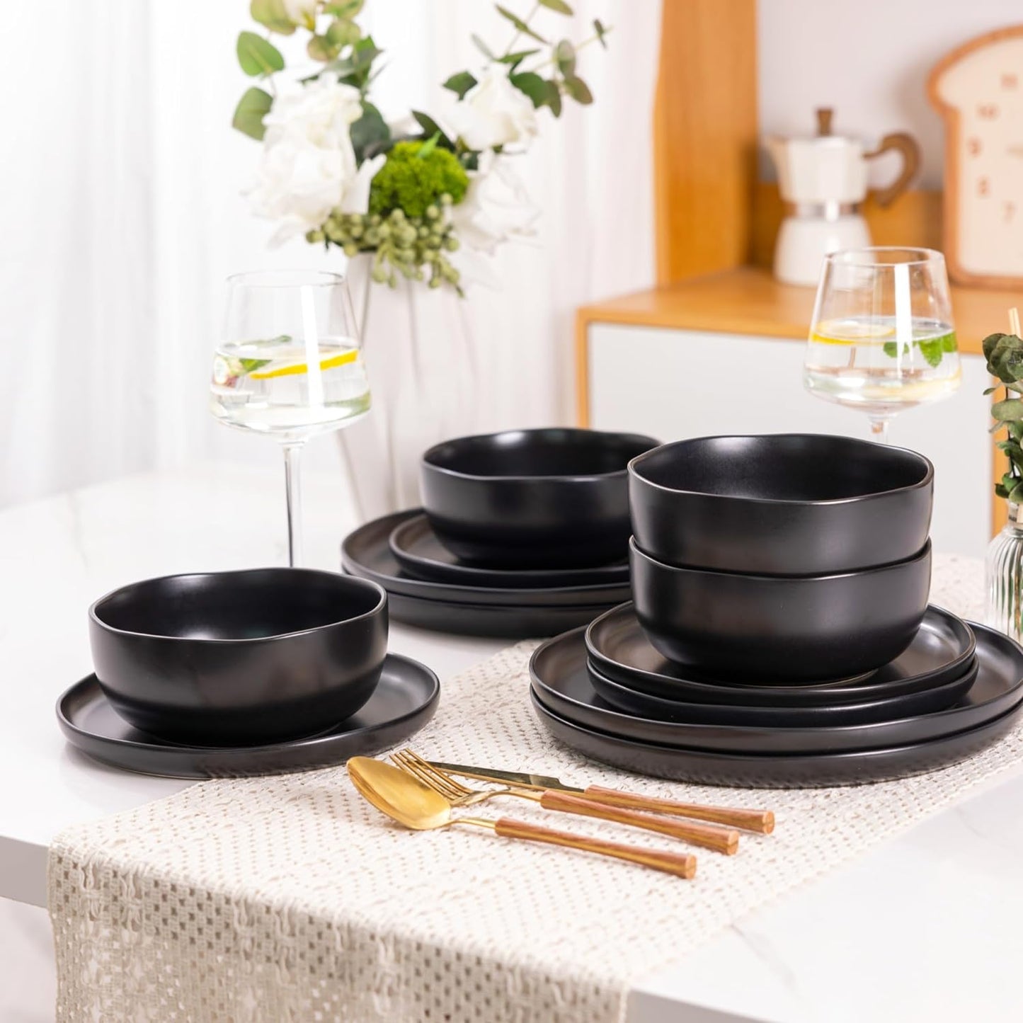 SLUDW005 Dinnerware Set - Matte Black