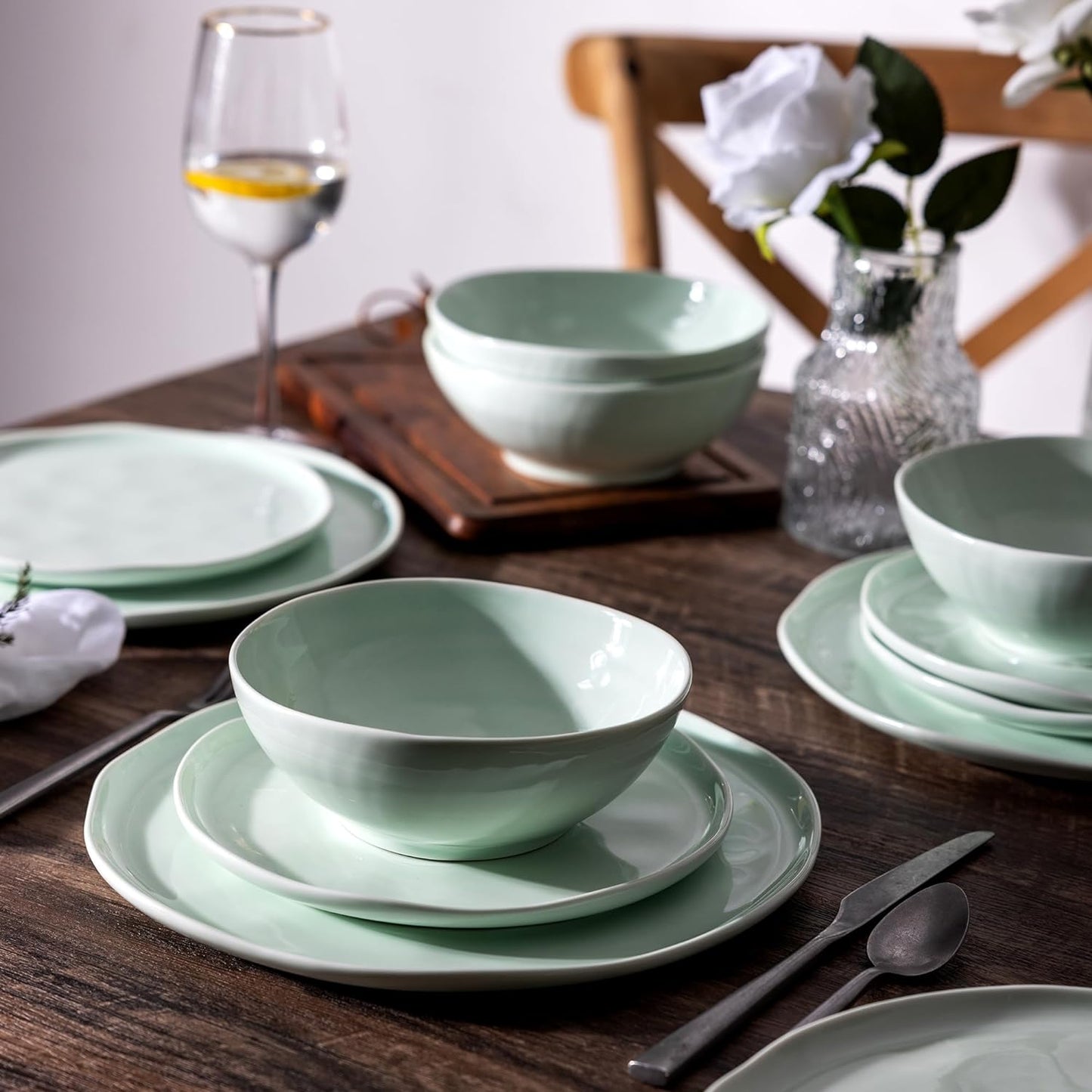 SLUDW015 Dinnerware Set - Light Green