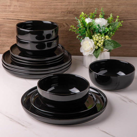 SLUDW065 Dinnerware Set - Black