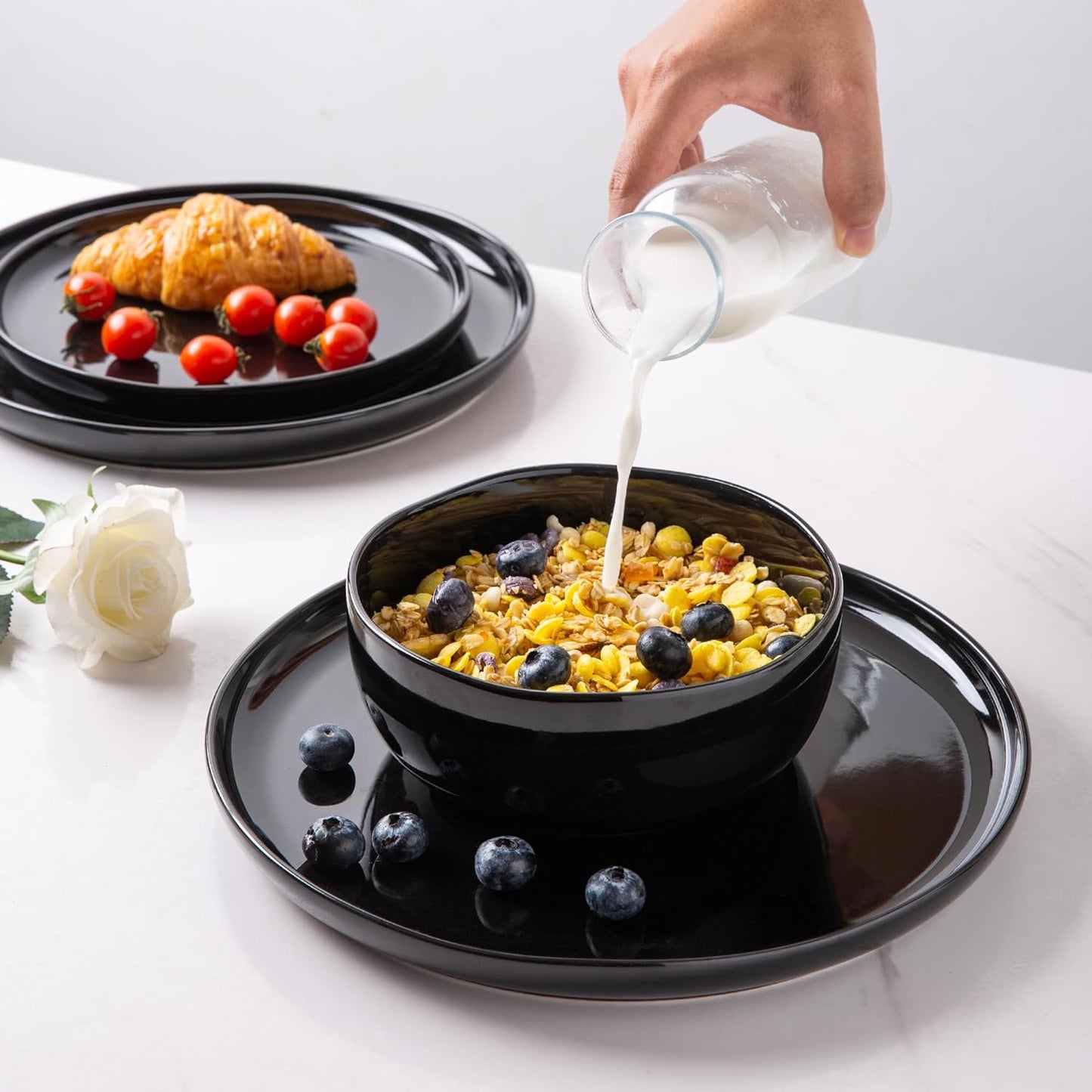 SLUDW065 Dinnerware Set - Black