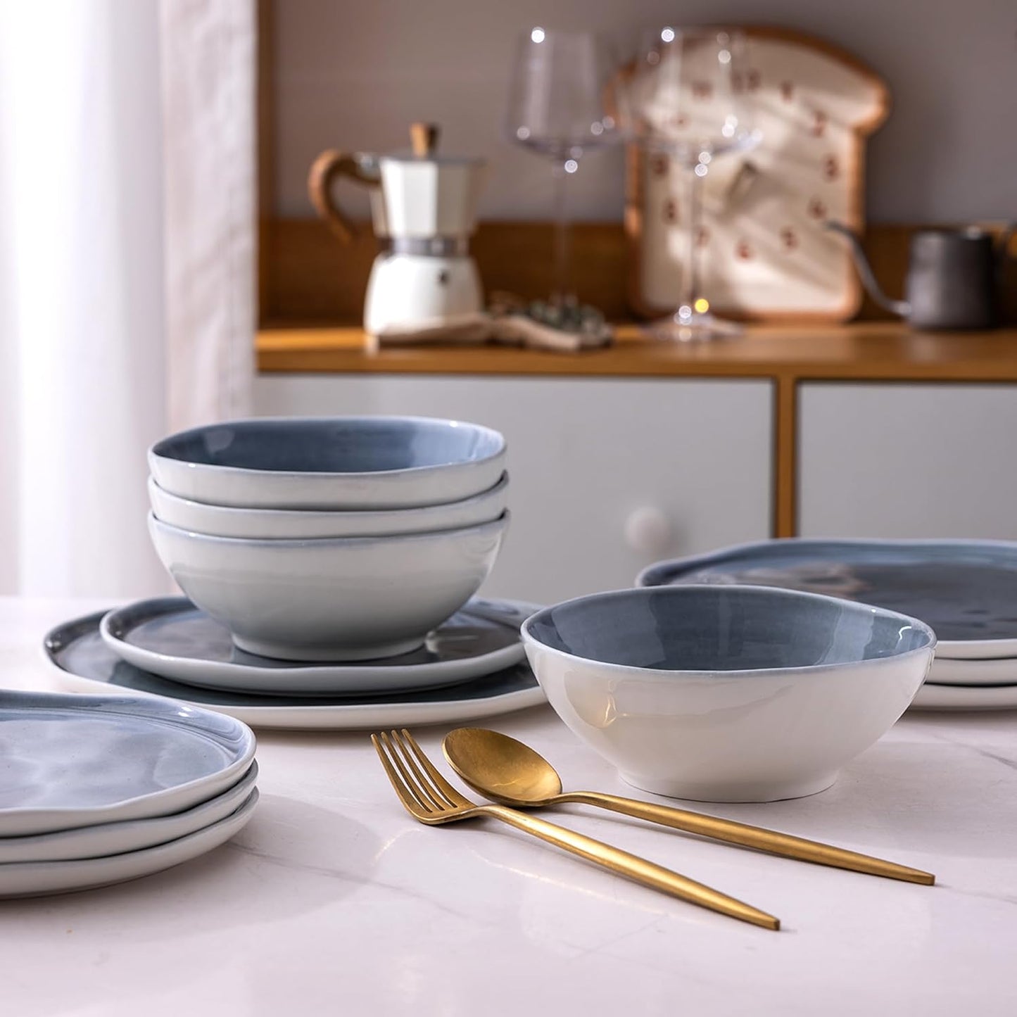 SLUDW015 Dinnerware Set - Light Jean Blue