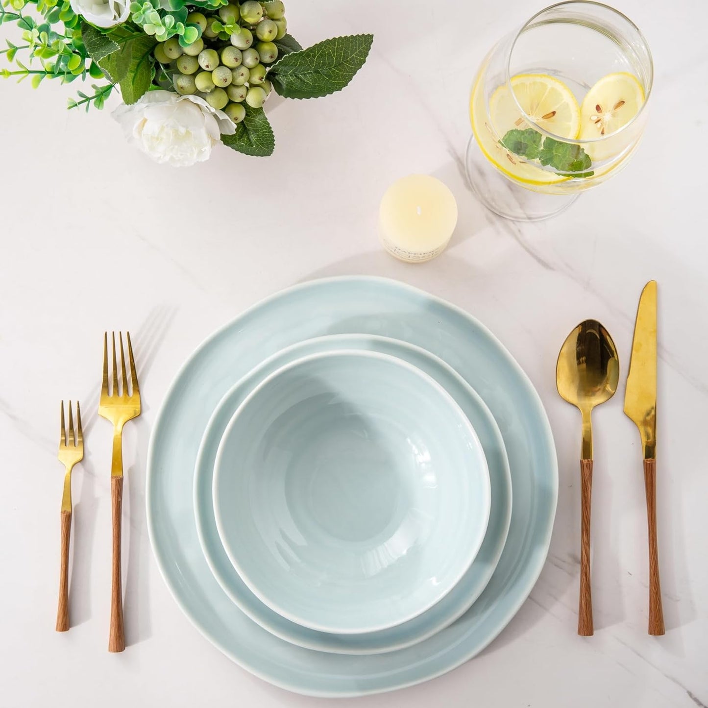 SLUDW015 Dinnerware Set - Light Blue