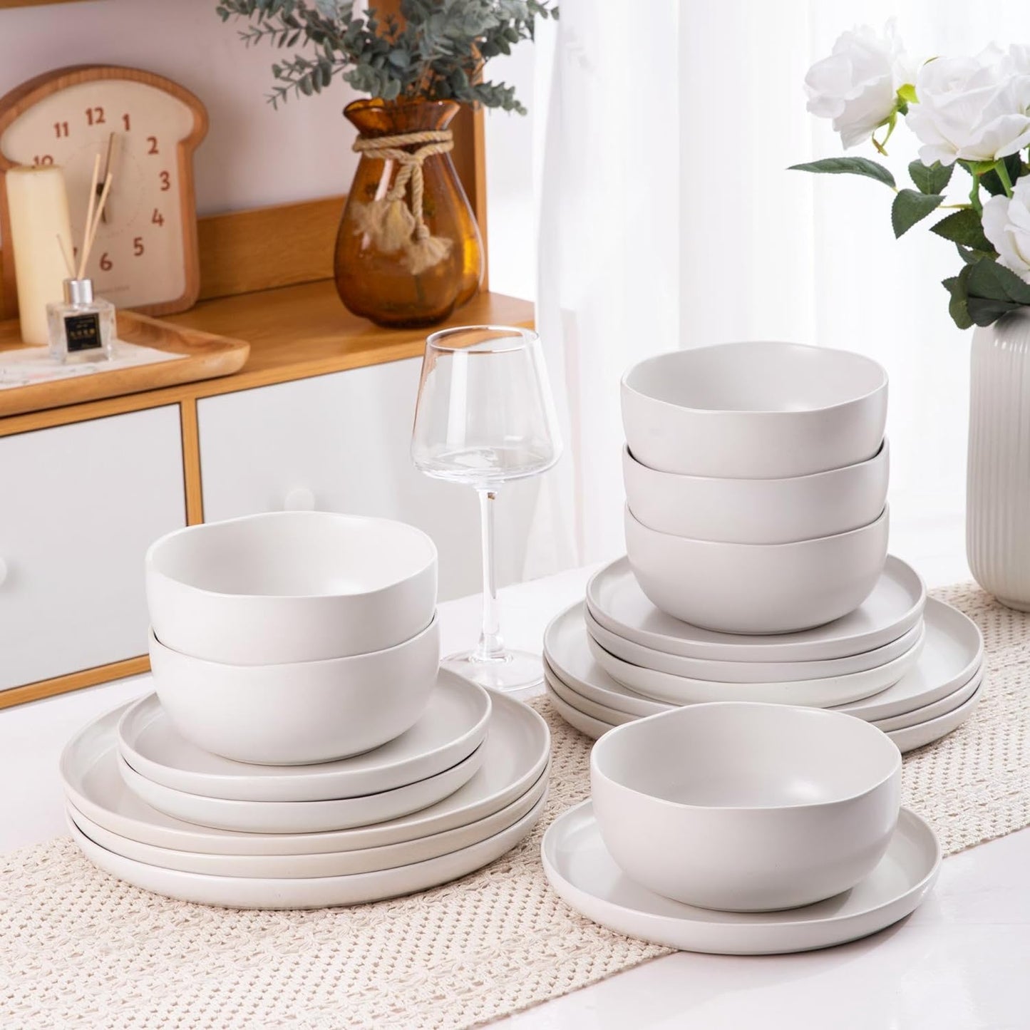 SLUDW005 Dinnerware Set - Matte White