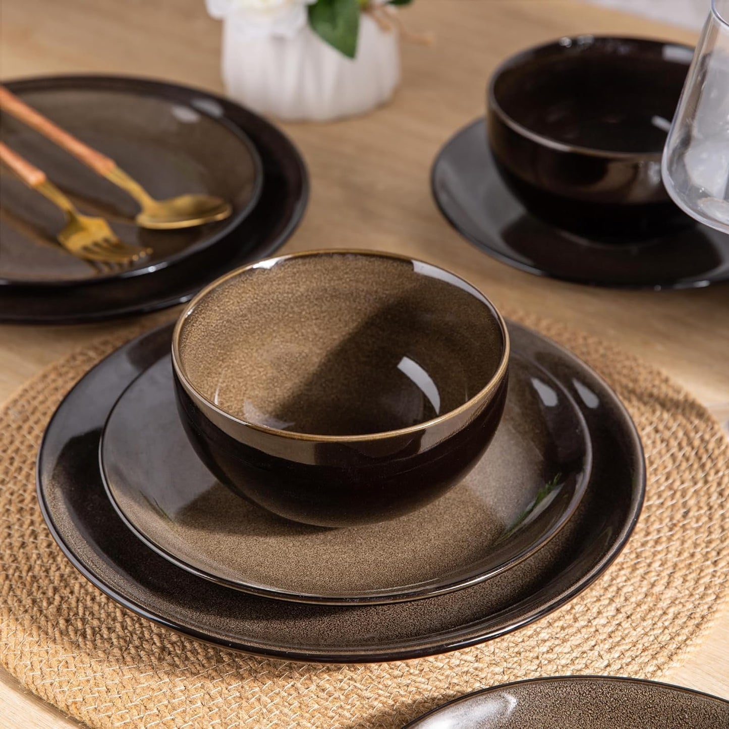 SLUDW069 Dinnerware Set - Dreamy Moonlight-Chestnut