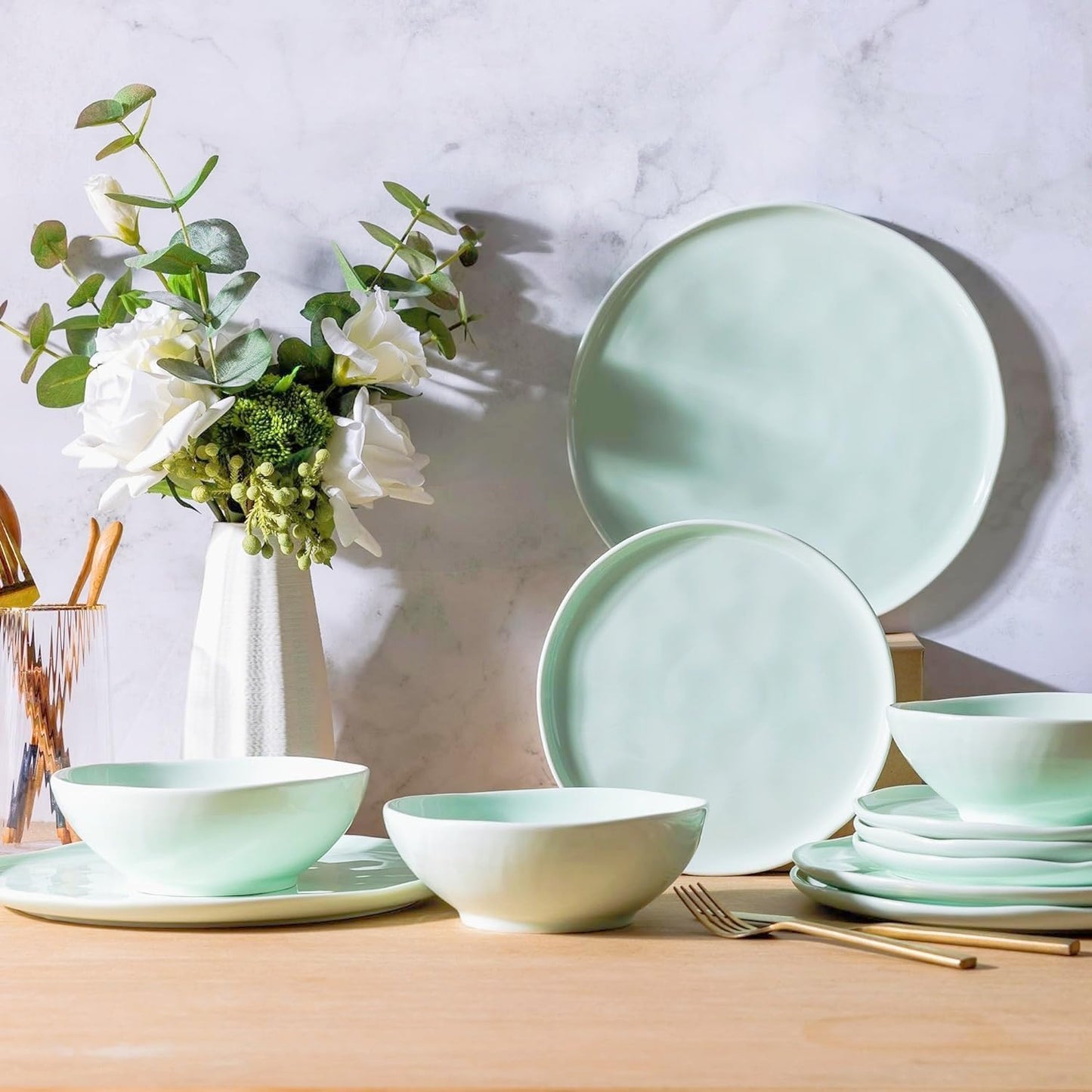 SLUDW015 Dinnerware Set - Light Green