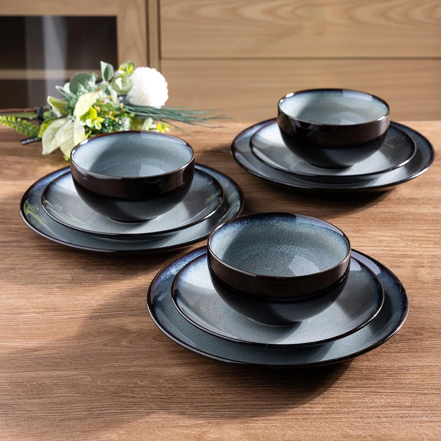 SLUDW069 Dinnerware Set - Dreamy Moonlight-Gray White