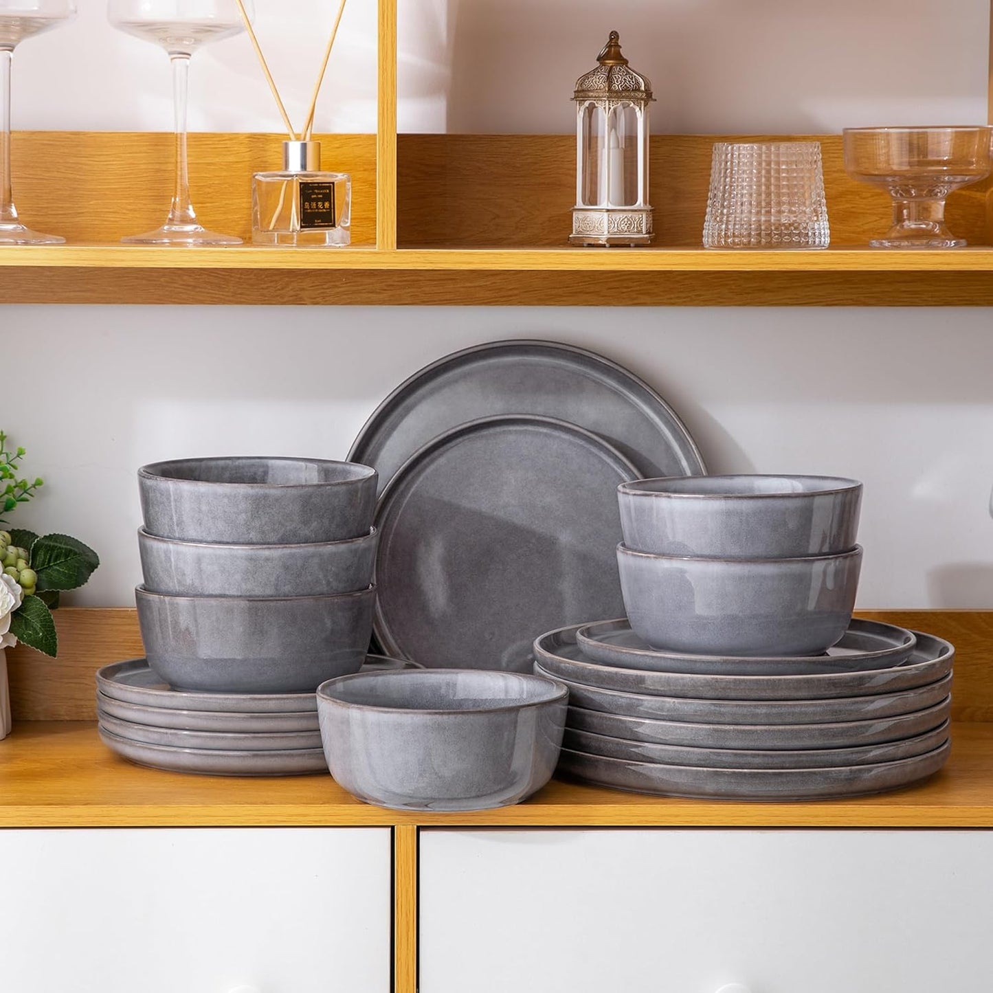 JYIDW009 Dinnerware Set - Reactive Grey