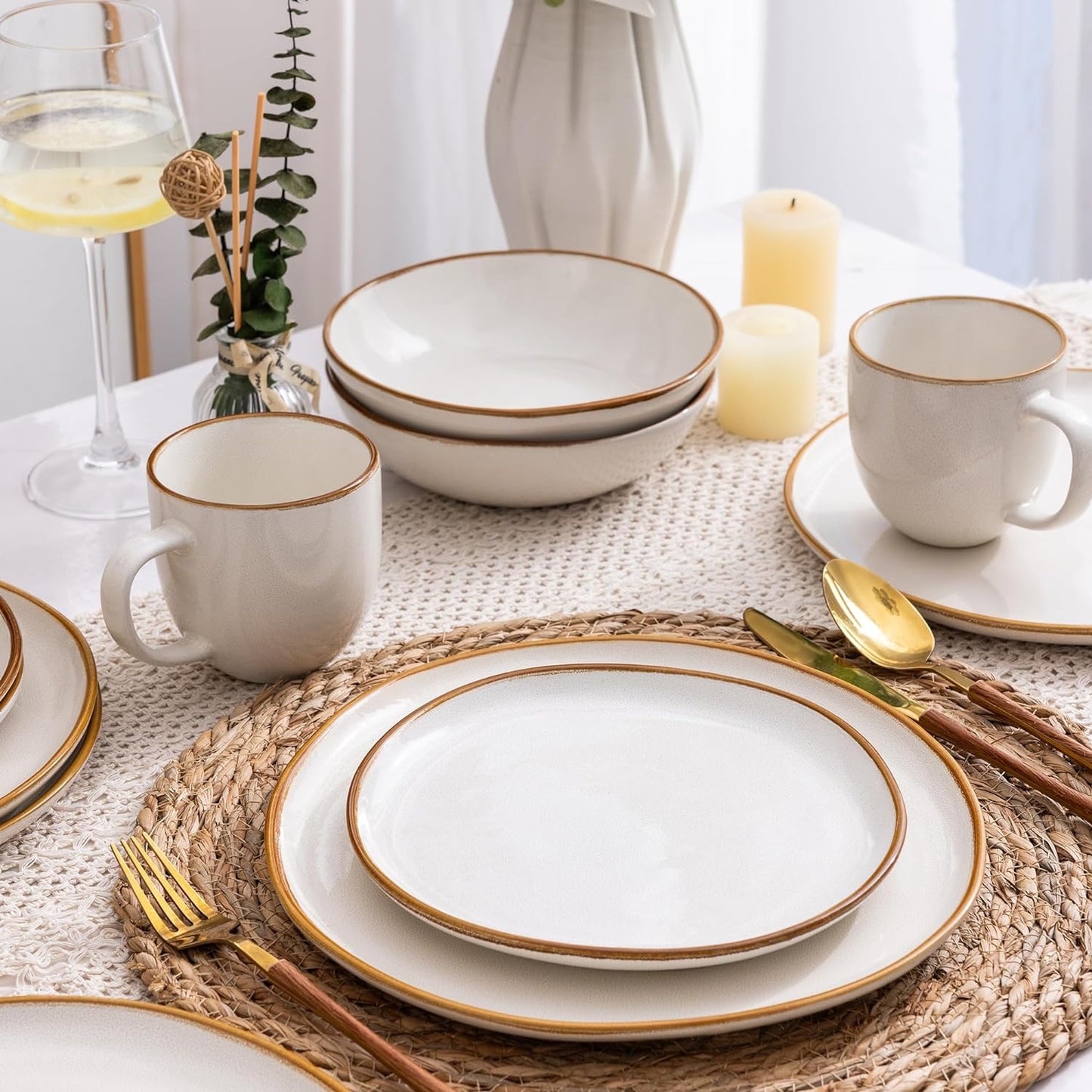 JYIDW007 Dinnerware Set - Pearl White