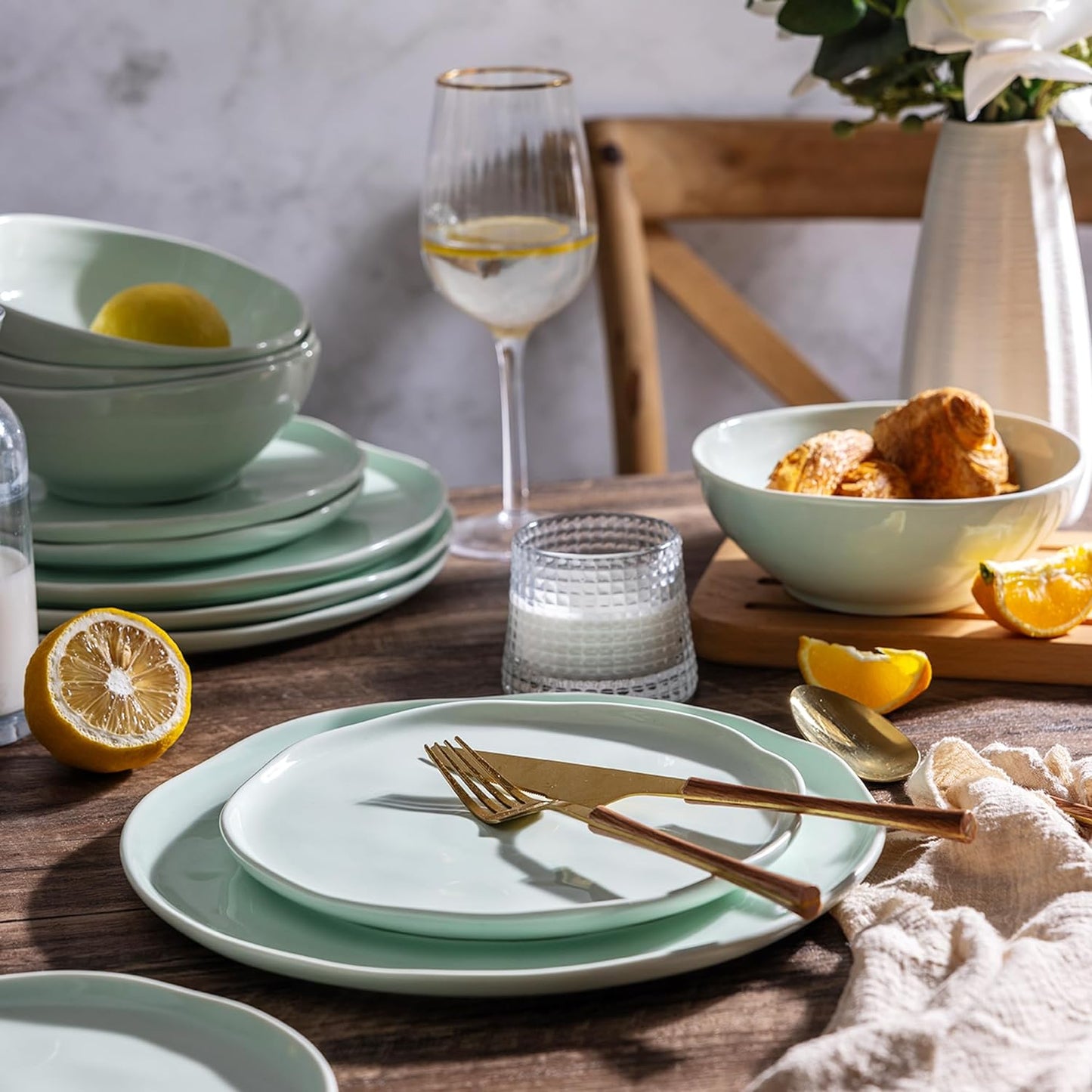 SLUDW015 Dinnerware Set - Light Green