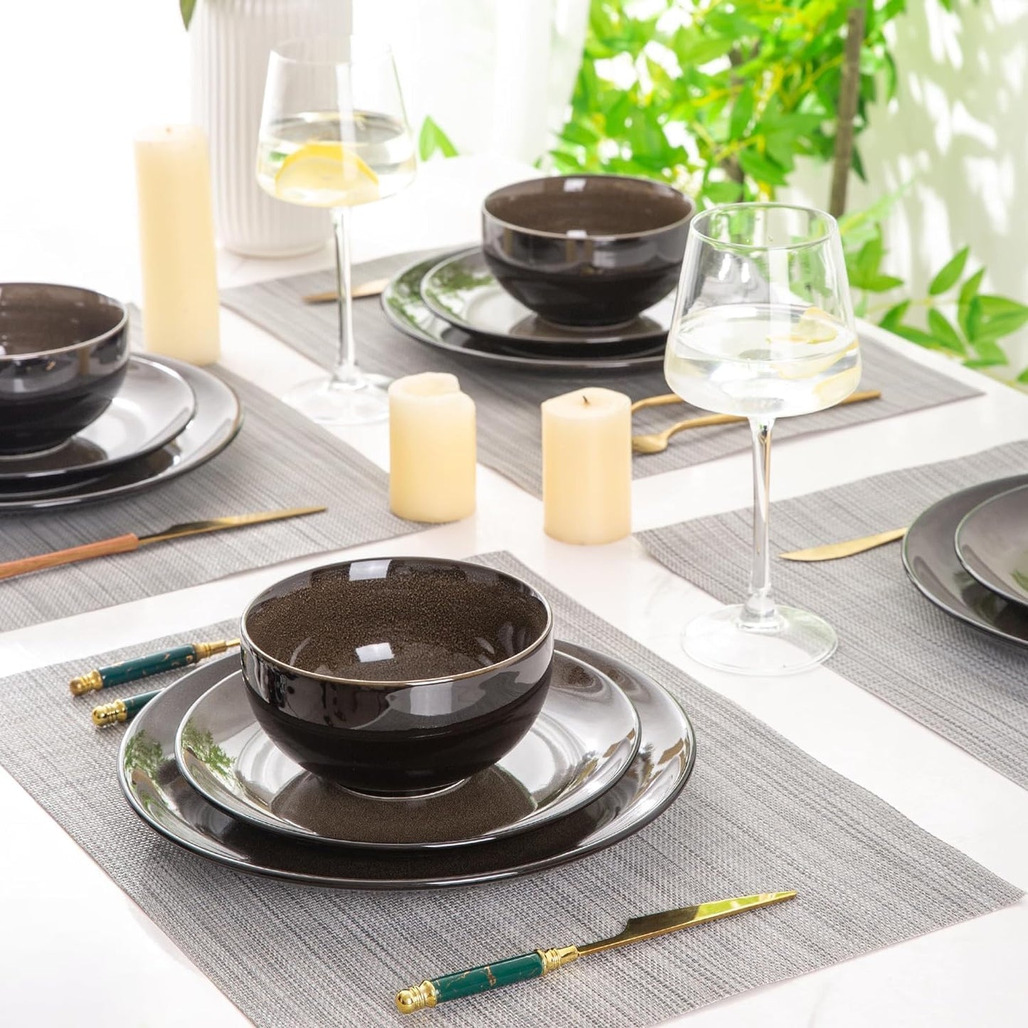 SLUDW069 Dinnerware Set - Dreamy Moonlight-Chestnut