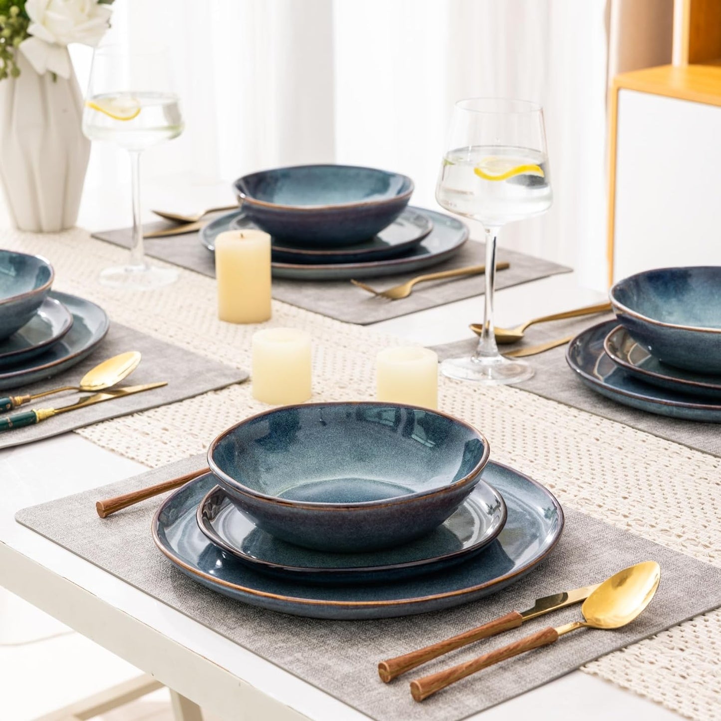 JYIDW007 Dinnerware Set - Ceylon Blue