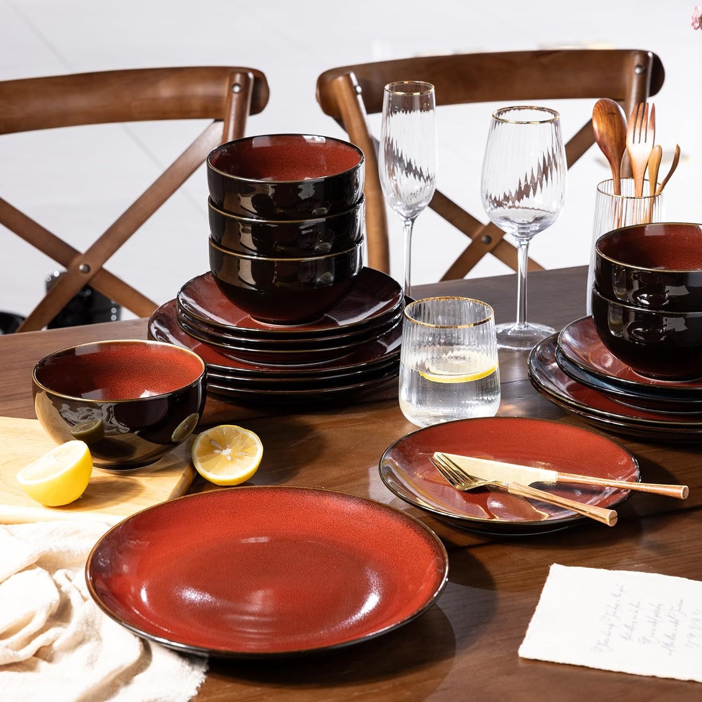 SLUDW069 Dinnerware Set - Dreamy Moonlight-Red