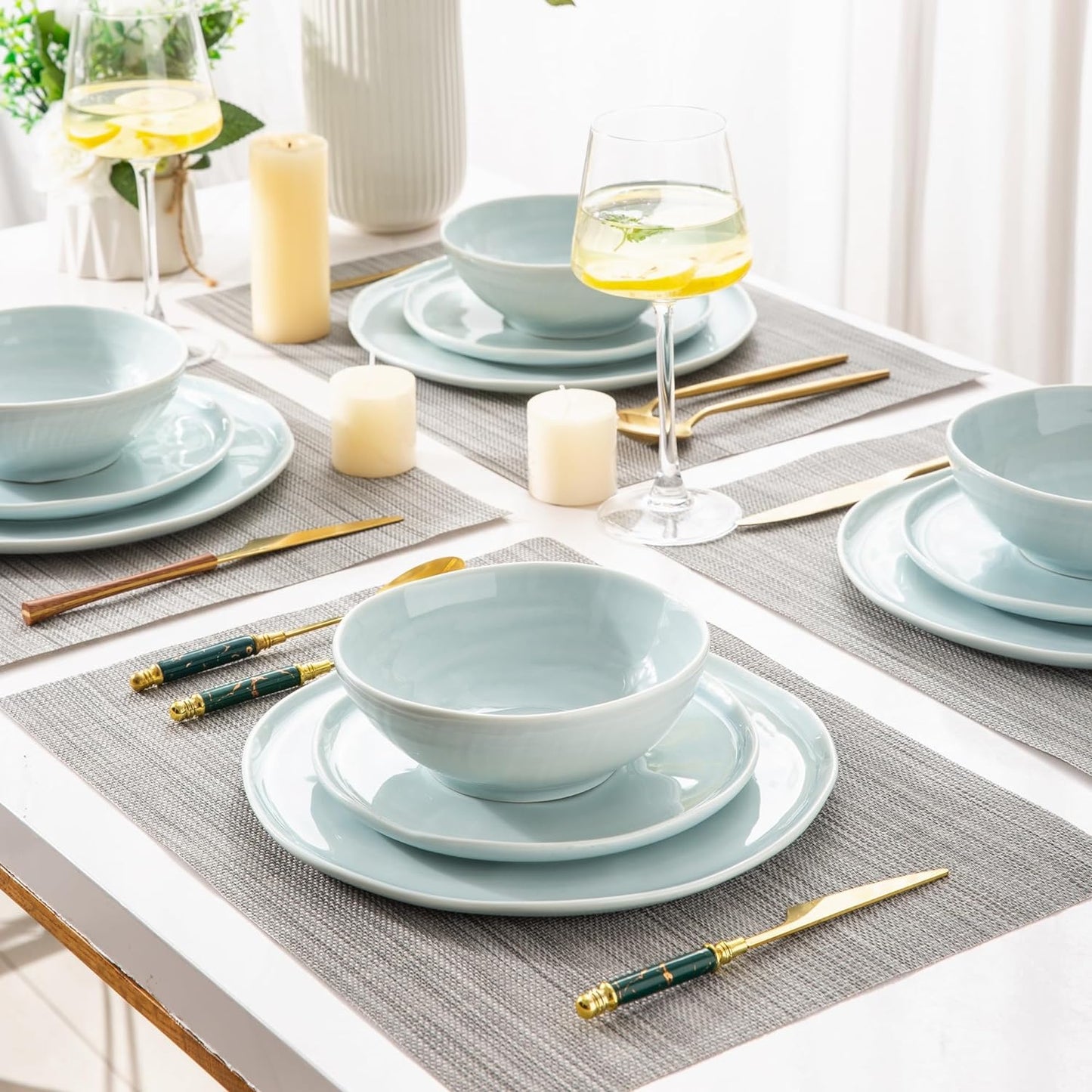 SLUDW015 Dinnerware Set - Light Blue