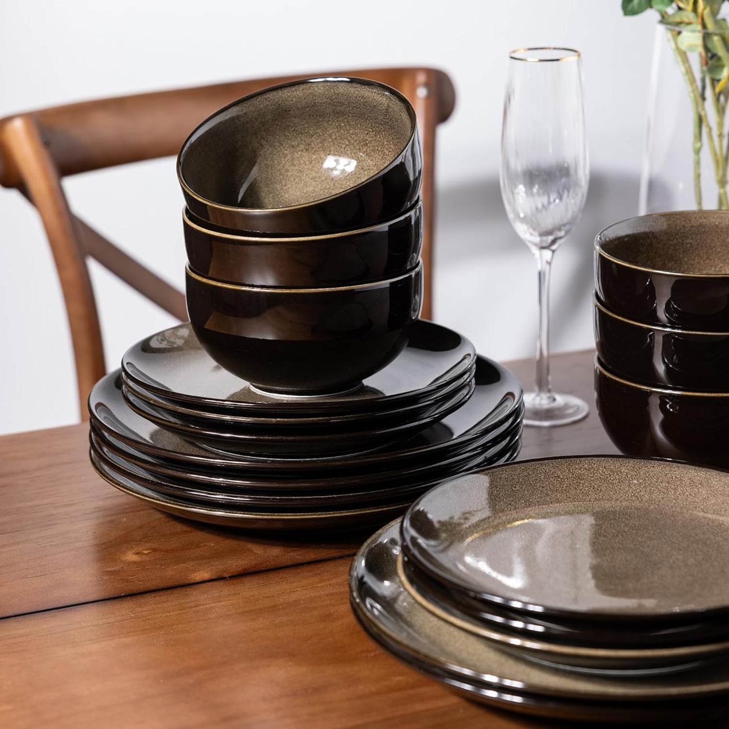 SLUDW069 Dinnerware Set - Dreamy Moonlight-Chestnut