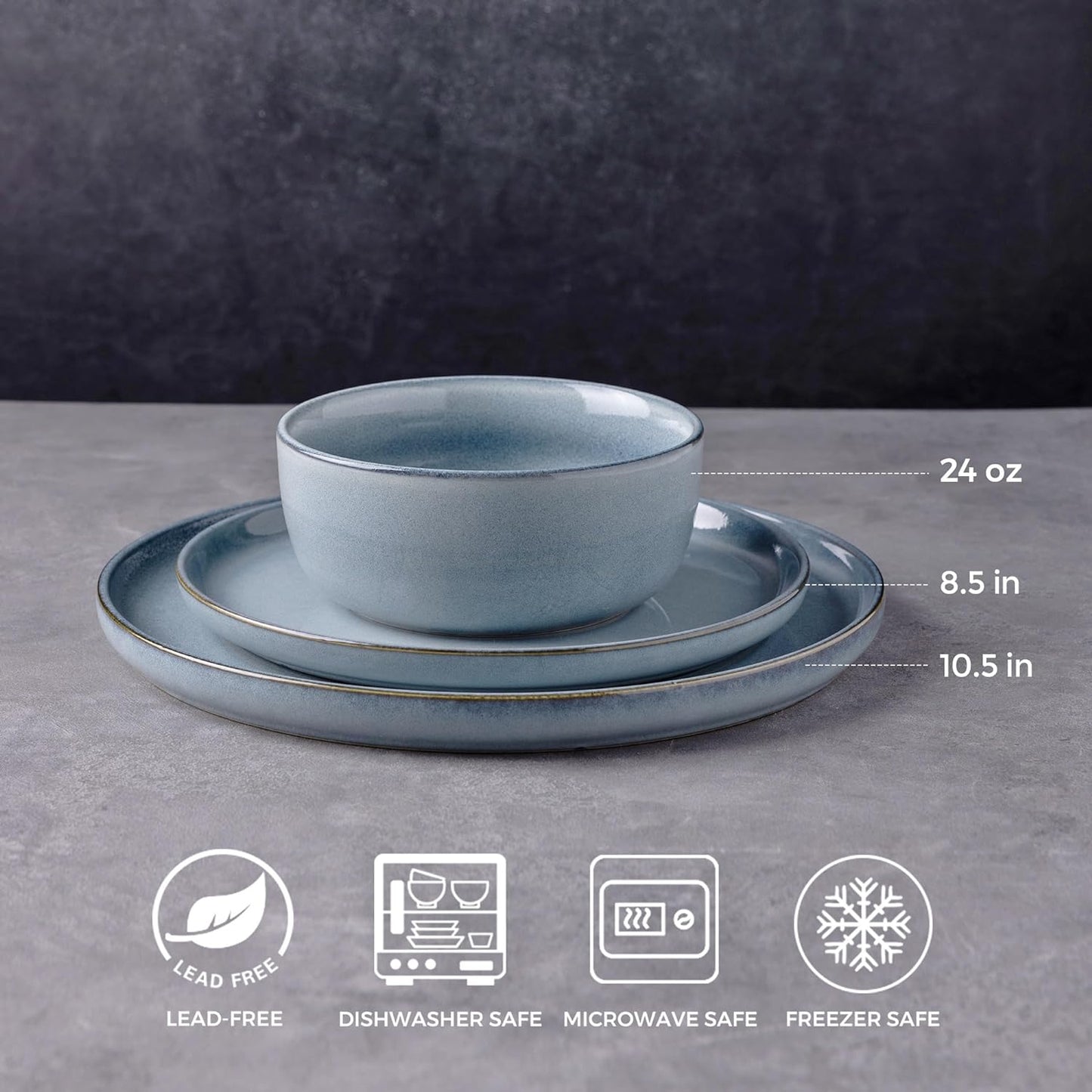 XTADW009 Dinnerware Set - Reactive Blue