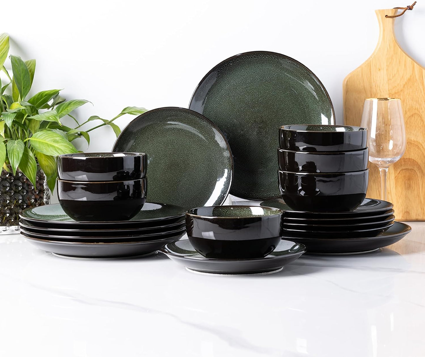 SLUDW069 Dinnerware Set - Dreamy Moonlight-Green