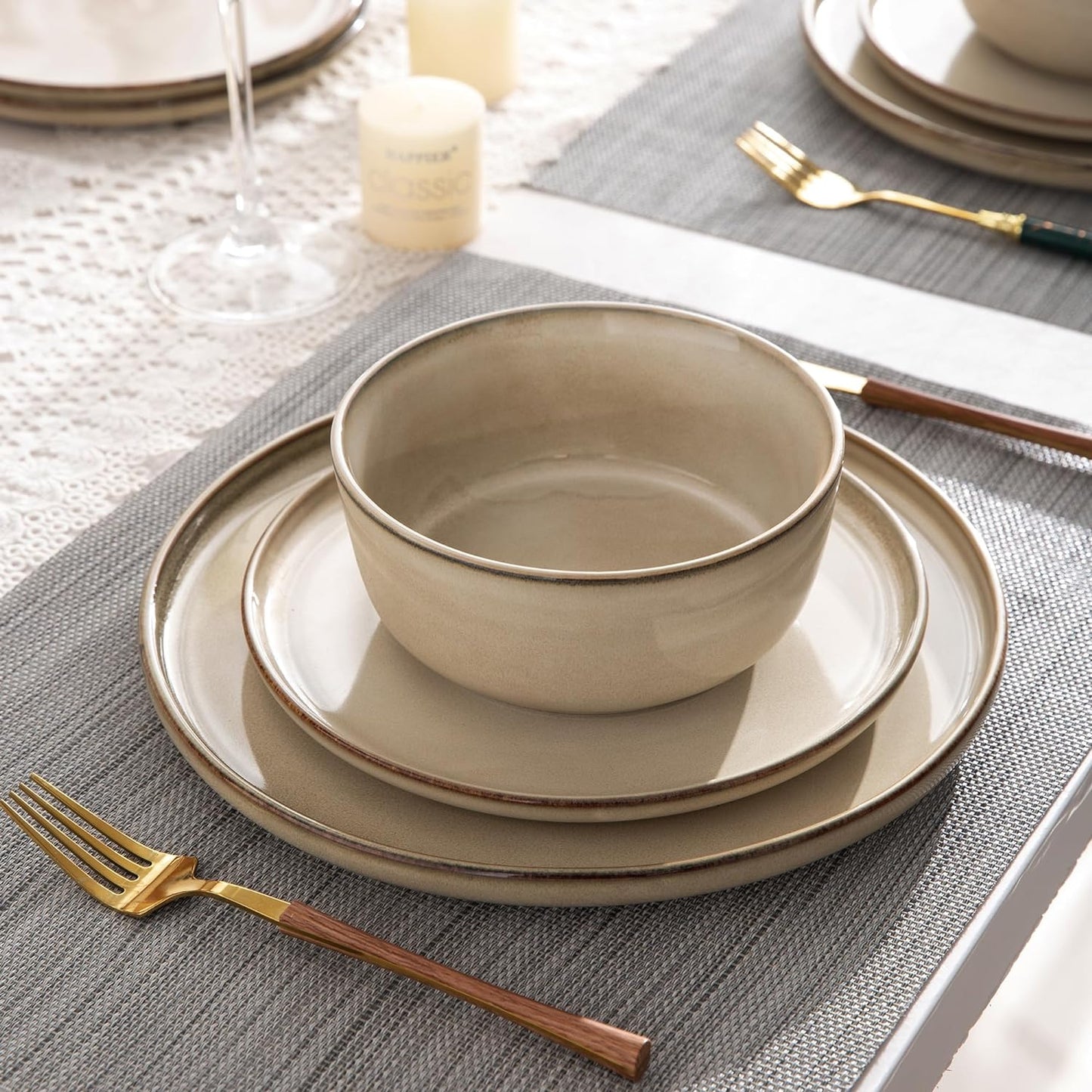 JYIDW009 Dinnerware Set - Cappuccino