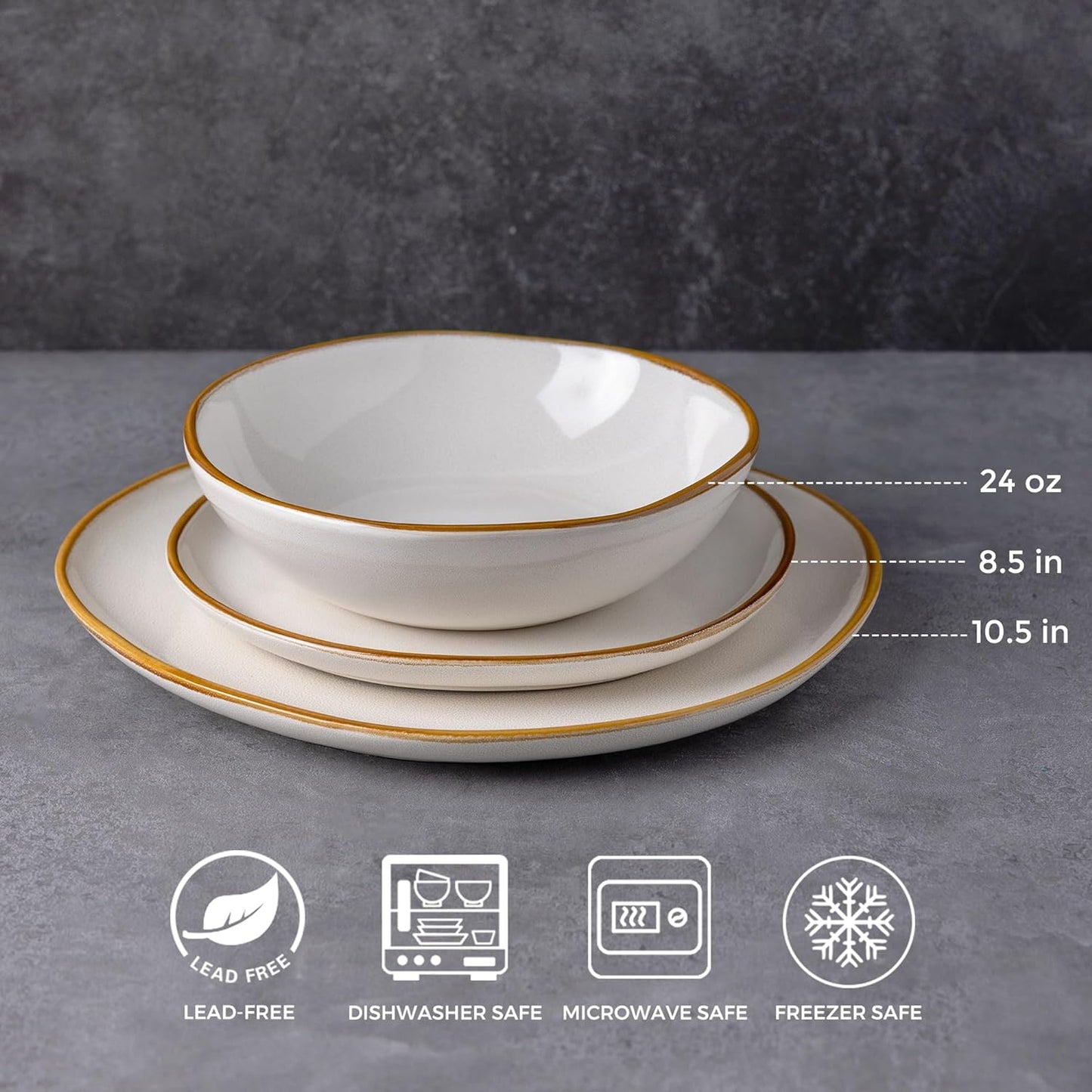 JYIDW007 Dinnerware Set - Pearl White