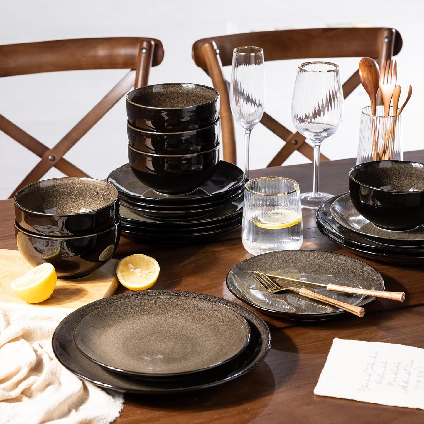 SLUDW069 Dinnerware Set - Dreamy Moonlight-Chestnut