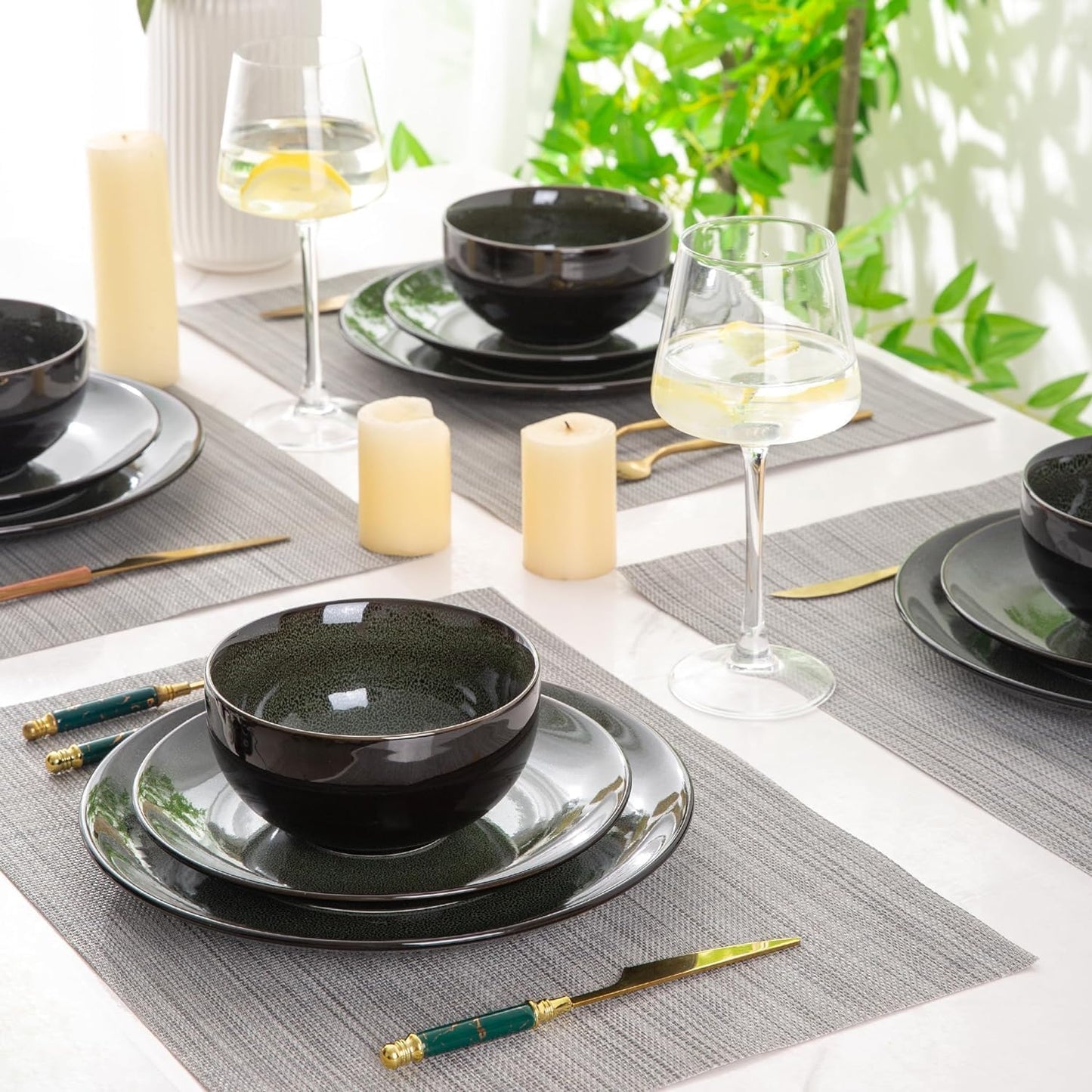 SLUDW069 Dinnerware Set - Dreamy Moonlight-Green