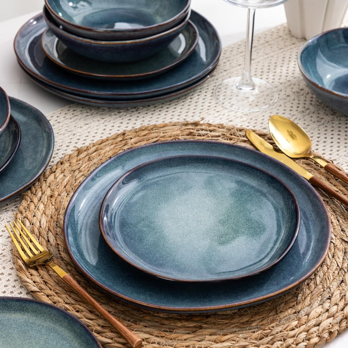 JYIDW007 Dinnerware Set - Ceylon Blue