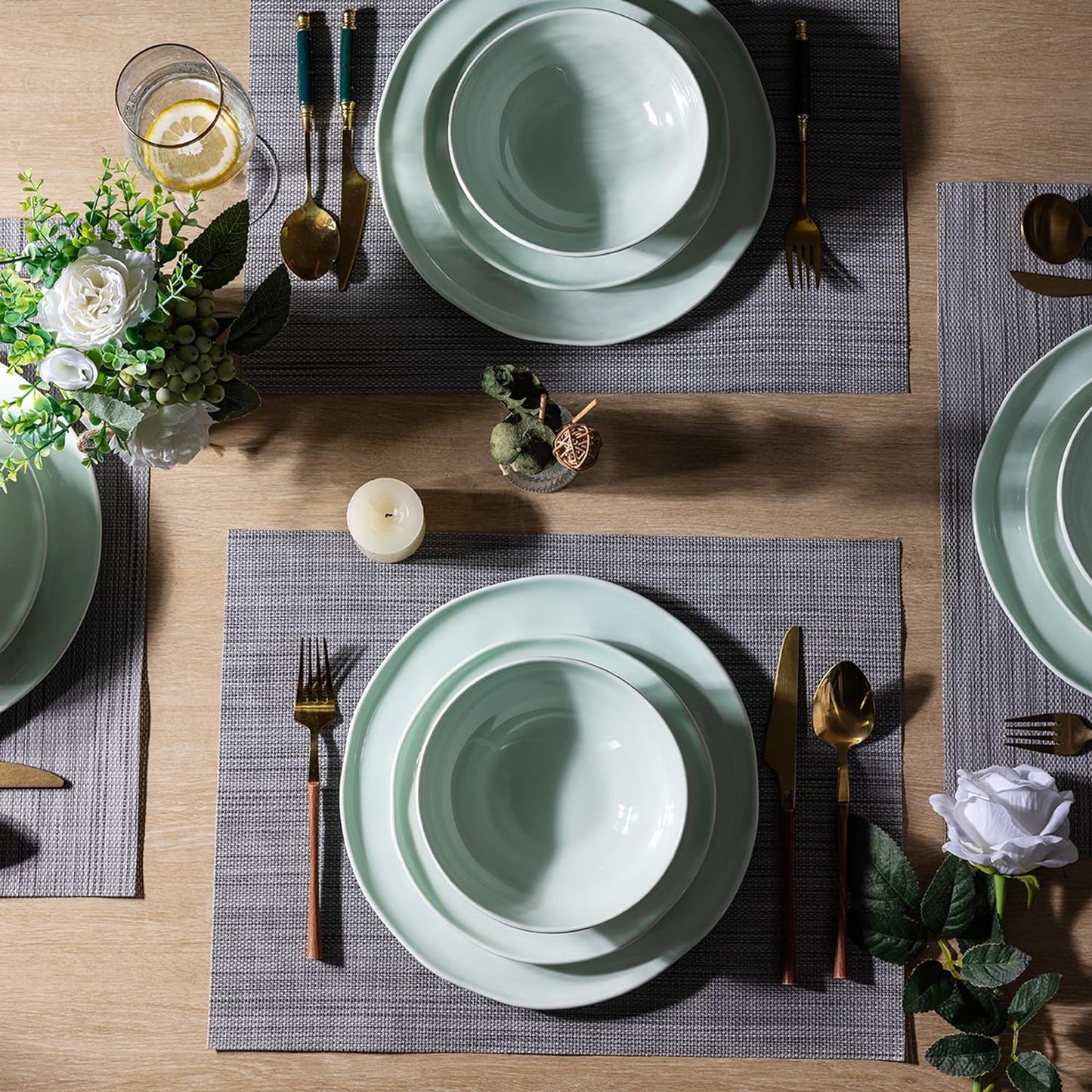 SLUDW015 Dinnerware Set - Light Green